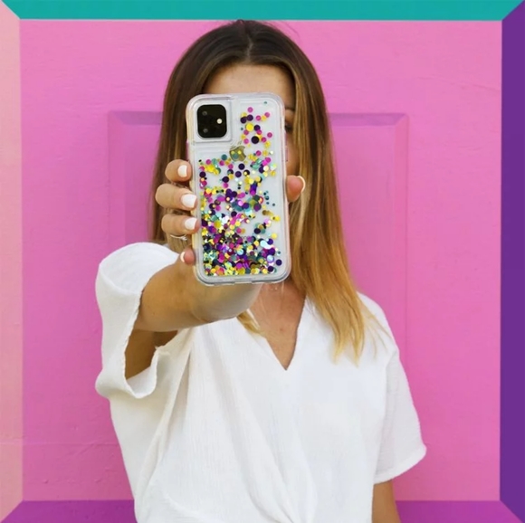 iPhone 11pro size 5.8. Waterfall confetti case. - Picture 3 of 5